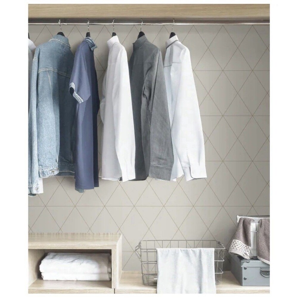 NEW 3 Wallpaper Self Adhesive Scott Living NuWallpaper Natural 20.5in X 18ft - Picture 10 of 11